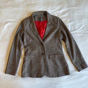 Manila Grace women's brown 2 button blazer slim-fit jacket - Size 42IT/8US/M